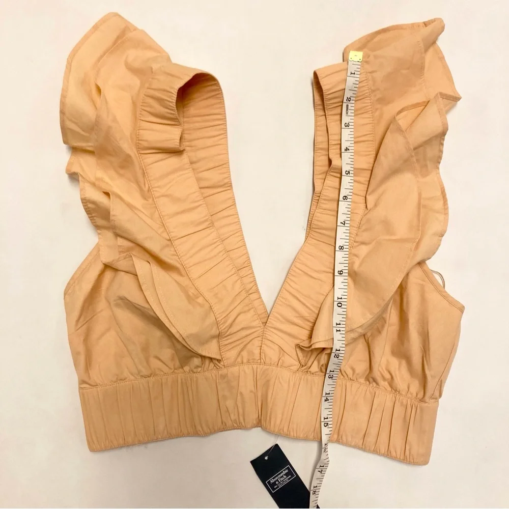 Aber­crom­bie & Fitch | Drama Collar | Ruffle Poplin |  Crop Top | Size M - Picture 11 of 12